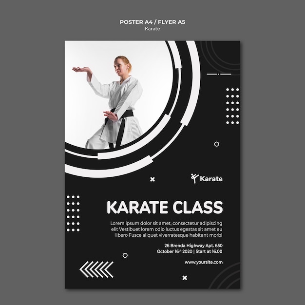 Free Psd Poster Karate Class Ad Template