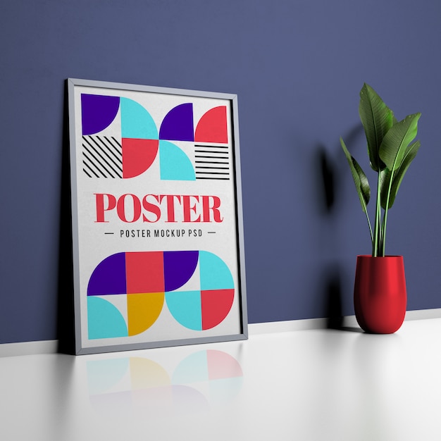 Premium PSD | Poster mockup psd