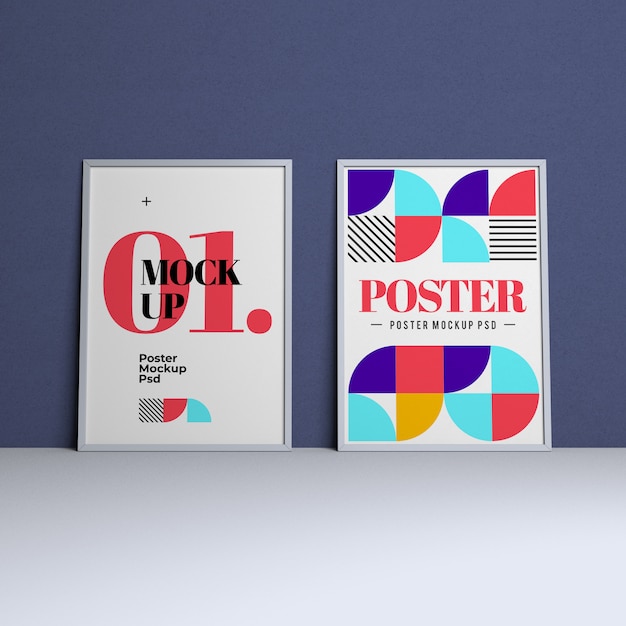 Premium PSD | Poster mockup with editable design and changeable ...