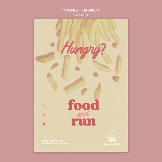 Download Poster template food truck | Free PSD File
