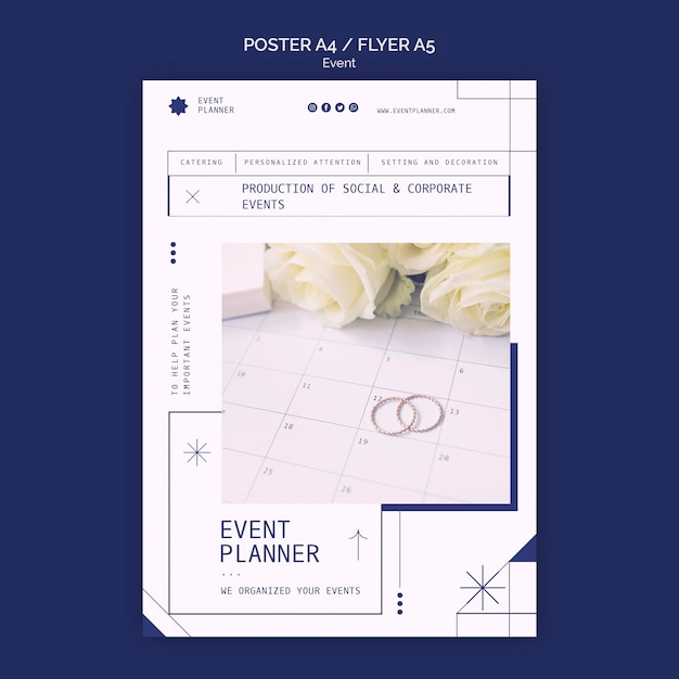 Free PSD | Poster template for social and corporate event planning