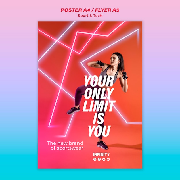 Download Free Psd Poster Template For Sports And Exercise PSD Mockup Templates
