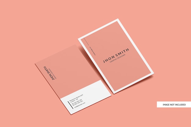 Premium PSD | Potrait business card mockup isolated