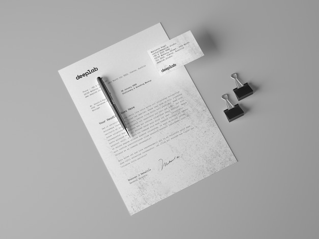 Premium PSD | Premium business cards and pen