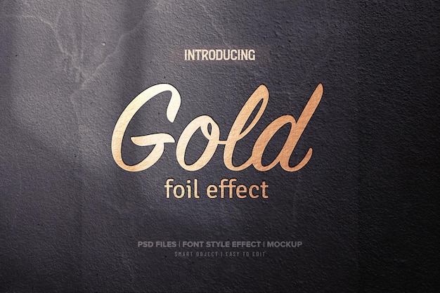 Premium PSD | Premium gold foil text effect