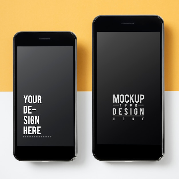 Download Premium mobile phone screen mockup template PSD file | Free Download