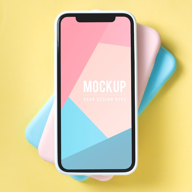 Download Premium mobile phone screen mockup template | Free PSD File