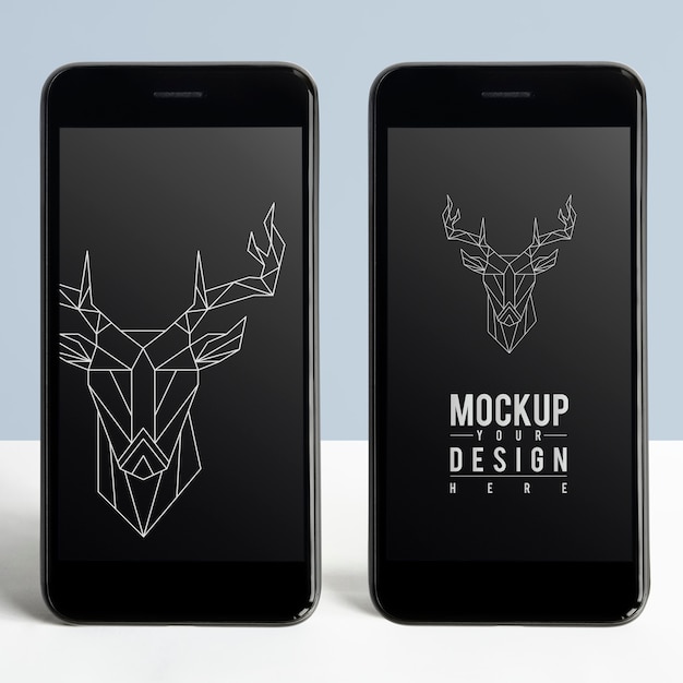 Download Premium mobile phone screen mockup template | Free PSD File