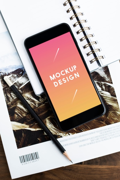 Download Premium mobile phone screen mockup template | Free PSD File PSD Mockup Templates