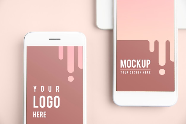 Premium mobile phone screen mockup template PSD file ...