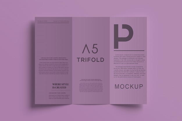 Download Premium trifold brochure mockup | Premium PSD File