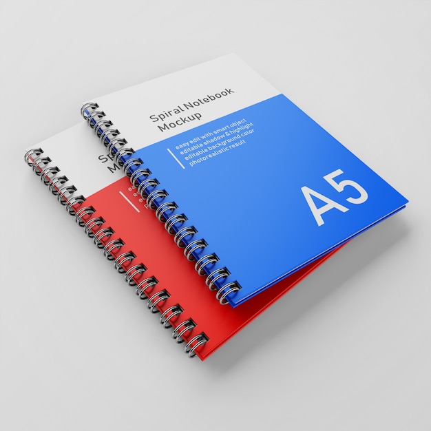3d logo mock up a5 notebook mockup