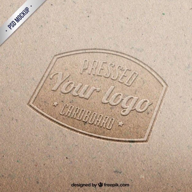 Download Free Pressed Logo On Cardboard Free Psd File Use our free logo maker to create a logo and build your brand. Put your logo on business cards, promotional products, or your website for brand visibility.