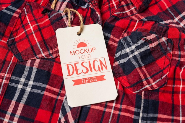 Download Free PSD | Price tag on shirt psd mockup background