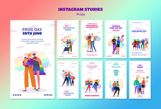 Free Psd Pride Day Instagram Stories Template