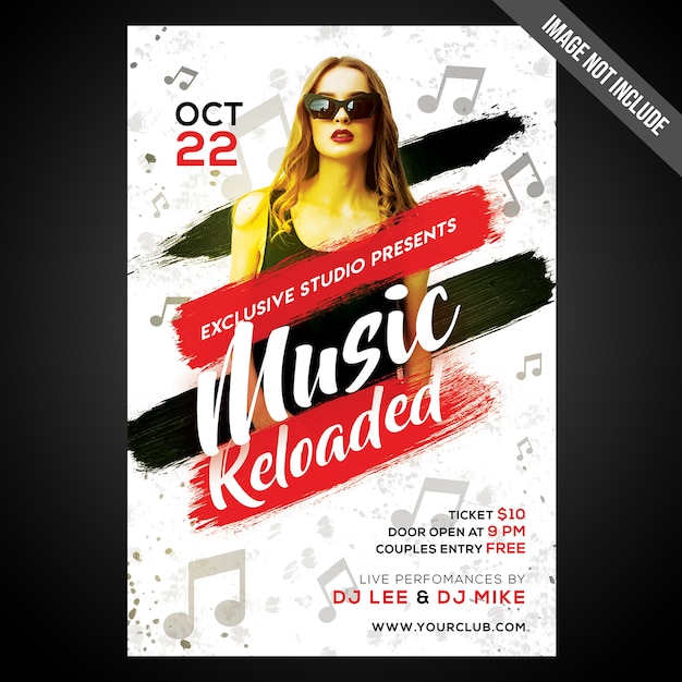 Premium Psd Print Ready Cmyk Artist Event Flyer Poster With Editable Objects