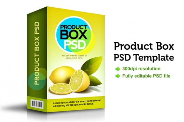 Free PSD Product box psd template