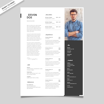 Premium PSD | Programmer resume template