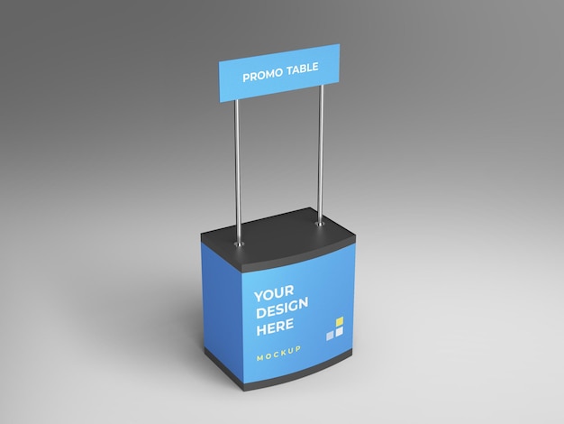 Download Premium PSD | Promo stand table mockup design isolated