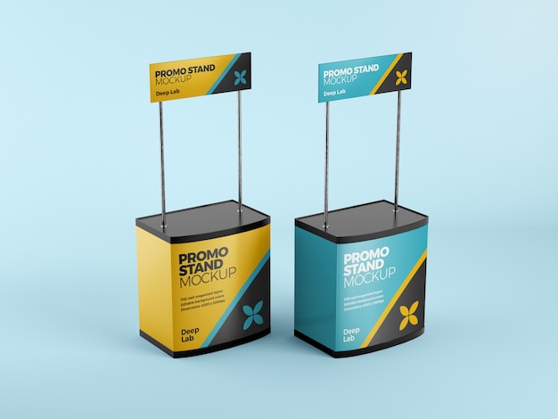 Download Promo stand with editable mockup psd PSD file | Premium Download