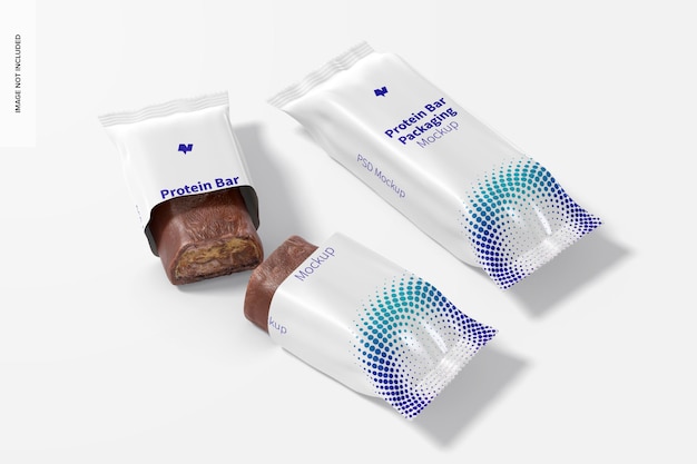 Download Premium Psd Protein Bars Packaging Psd Mockup Perspective