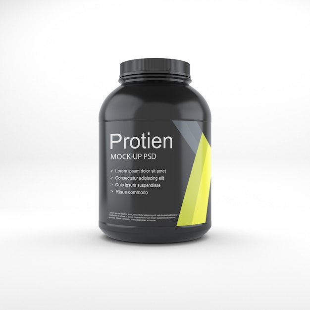 Download Protein jar mockup | Premium PSD File