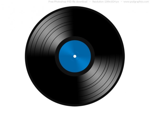 PSD vinyl record icon PSD file | Free Download