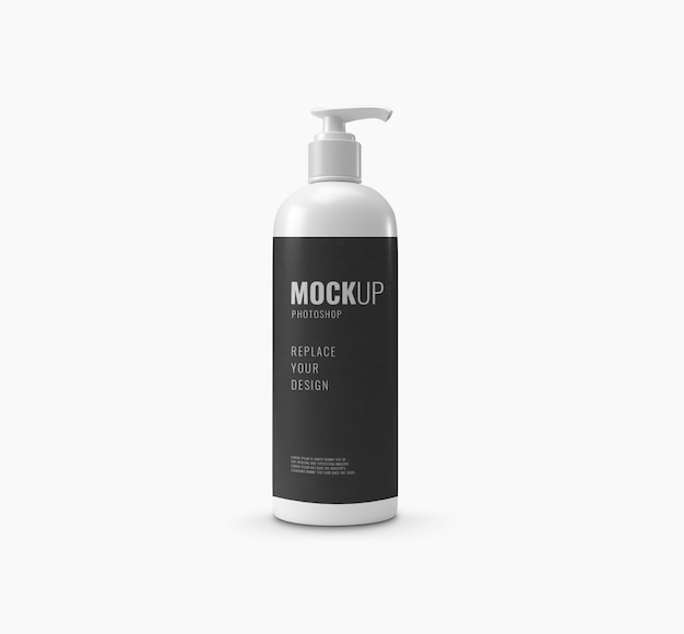 Premium PSD | Pump bottle mockup realistic