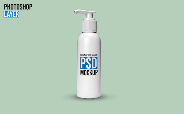 Download Pump gel bottle mockup design | Premium PSD File