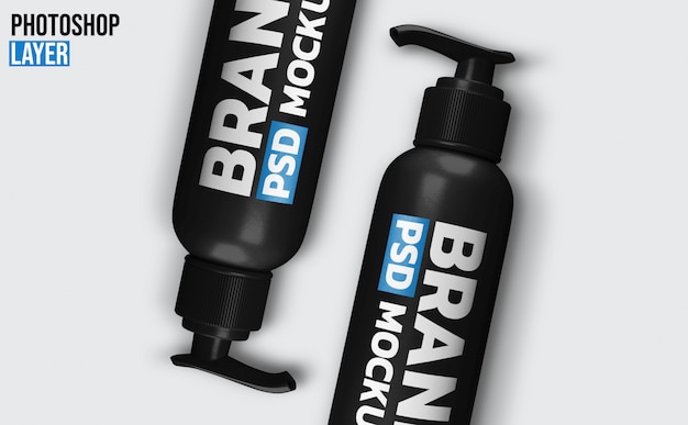 Download Pump gel bottle mockup design | Premium PSD File