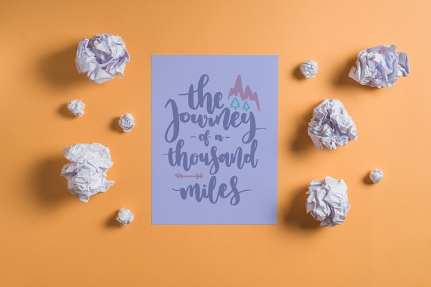 Download Free Psd Quote Or Lettering Mockup On Paper