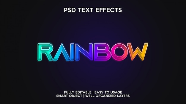 after effects rainbow text