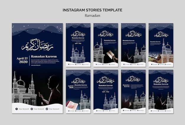 Download Free Psd Ramadan Instagram Stories Tempalte PSD Mockup Templates