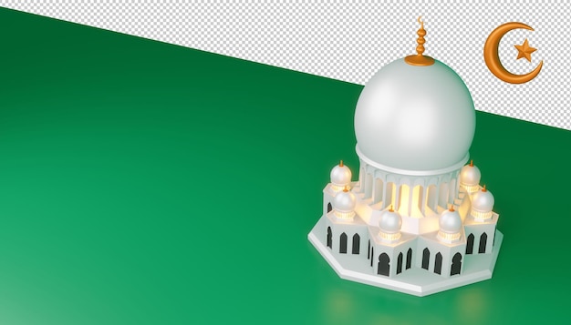 Premium PSD | Ramadan kareem design in 3d rendering