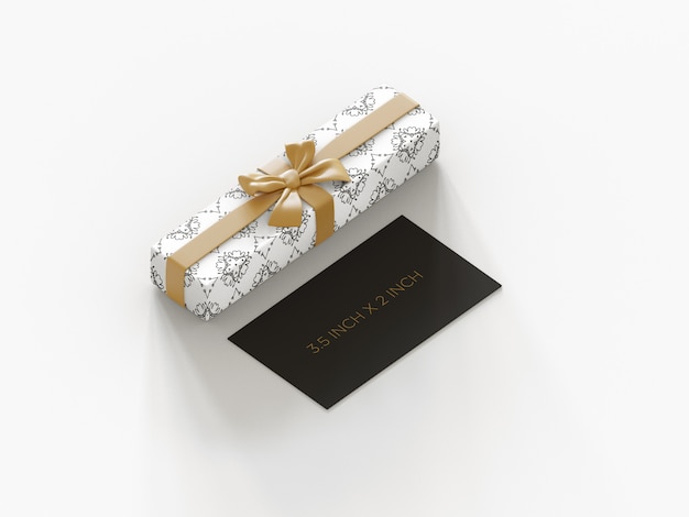 Download Ready to use premium business card mockup with gift box ...