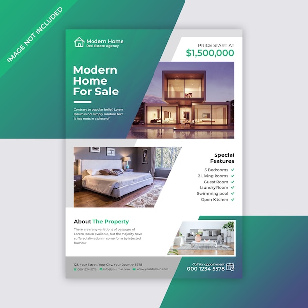 real estate graphic design flyer
