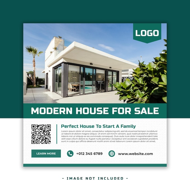 Premium PSD | Real estate house property instagram post design psd