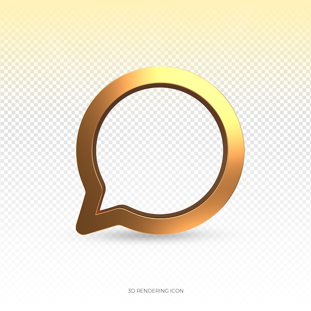 Premium PSD | Realistic 3d comment icon