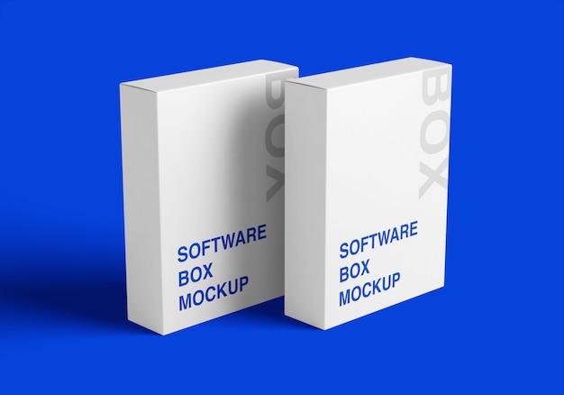 Download Realistic 3d software box mockup | Premium PSD File