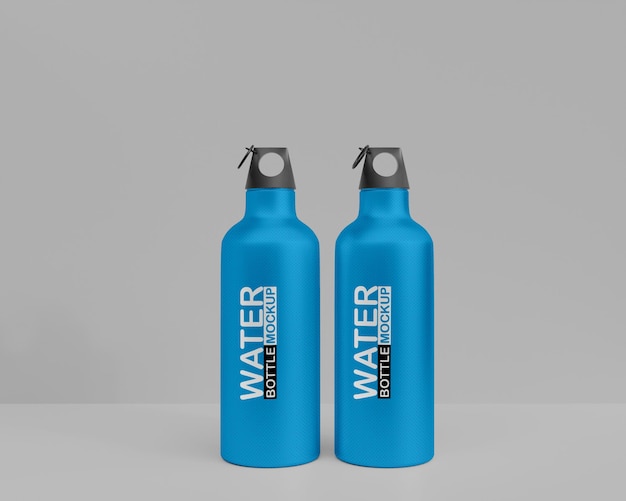 Premium PSD | Realistic 3d water bottle and sports water bottle