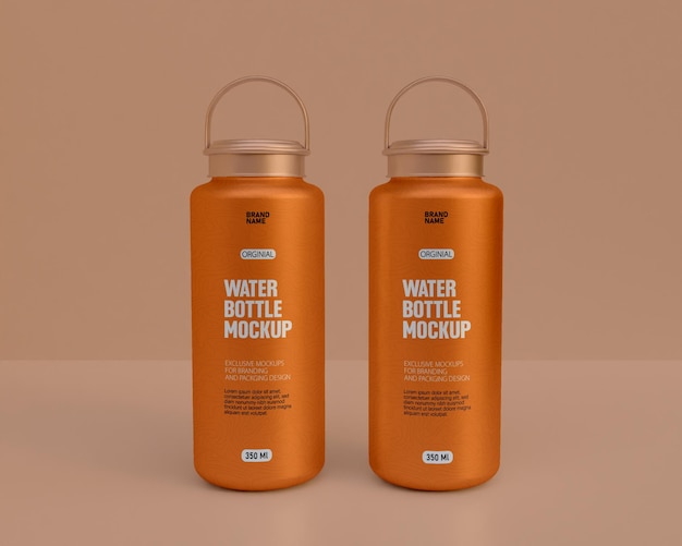 Premium PSD | Realistic 3d water bottle and sports water bottle