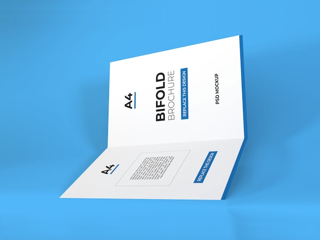 Download Realistic a4 bifold brochure mockup | Premium PSD File PSD Mockup Templates