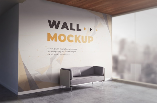 Download Realistic backdrop mockup office wall texture | Premium PSD File