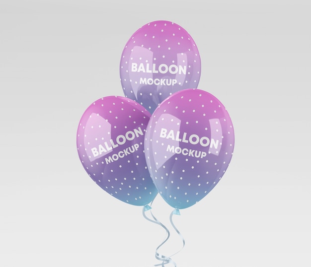 Download Premium PSD | Realistic balloons mockup