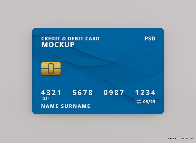 Premium PSD | Realistic bank card mockup