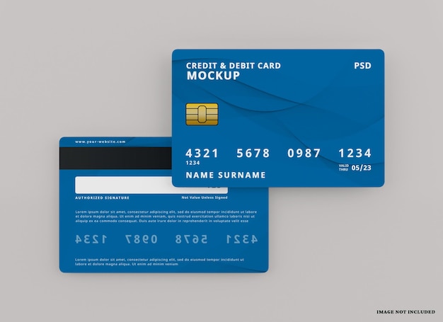 Premium PSD | Realistic bank card mockup