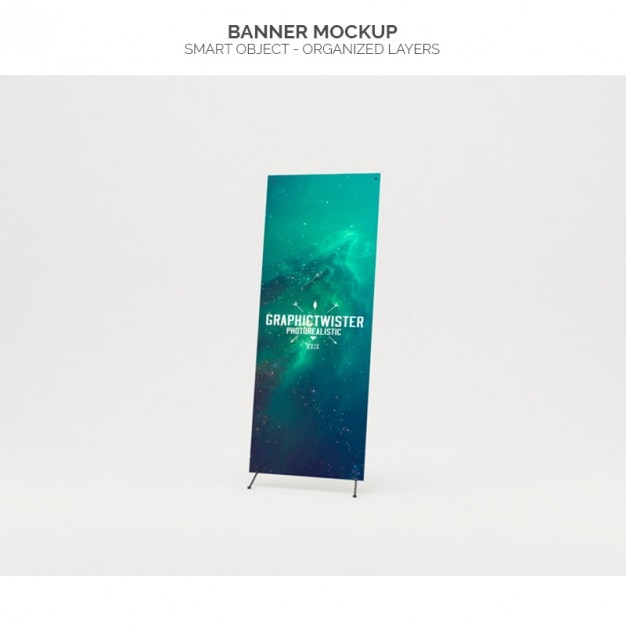 Download Realistic banner mock up | Free PSD File PSD Mockup Templates