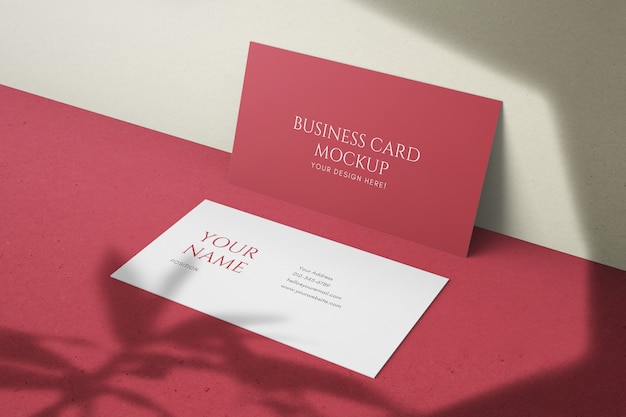 Download Realistic beautiful us size business card mock up template | Premium PSD File