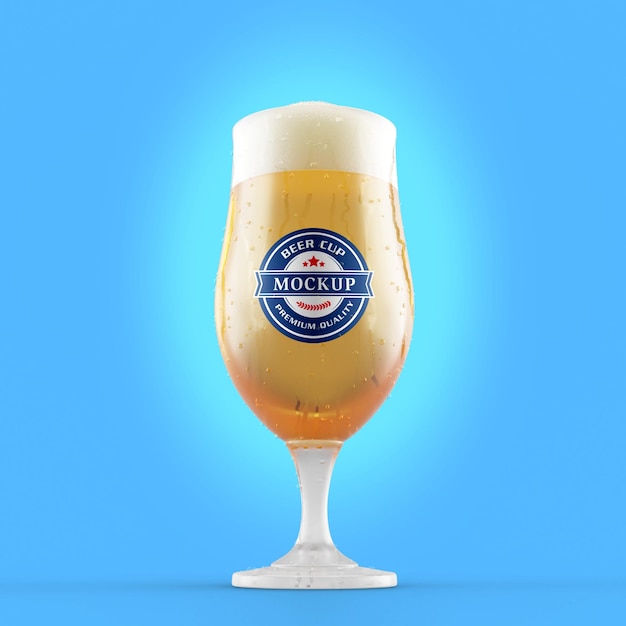 Download Premium PSD | Realistic beer cup mockup