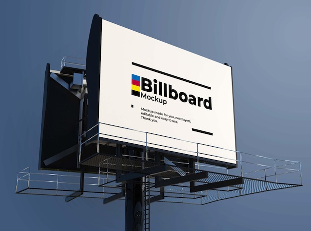 Premium PSD | Realistic billboard design mockup